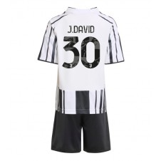 Juventus Jonathan David #30 Hemmaställ Barn 2025-26 Korta ärmar (+ Korta byxor)